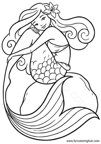 A Cute Mermaid coloring page