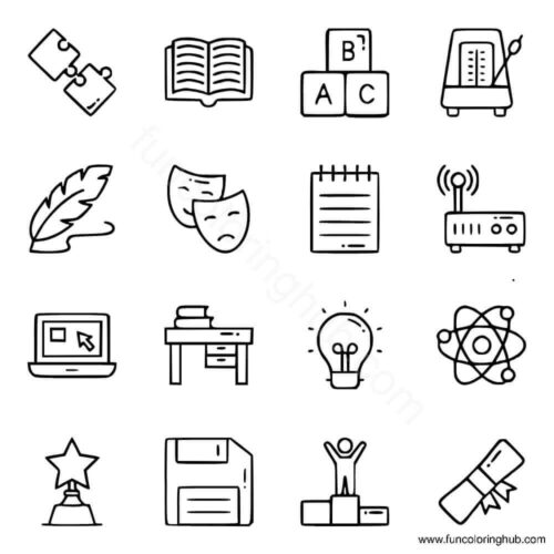 Academic coloring page Academic coloring page