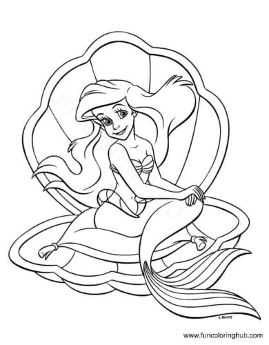 Ariel Little Mermaid coloring page