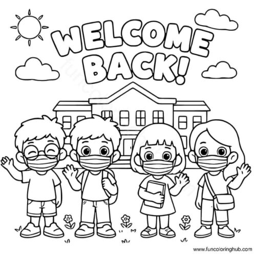 Back to school coloring page Back to school coloring page