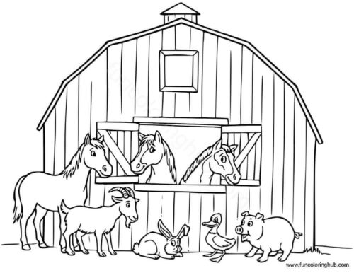 Barnyard Animals coloring page