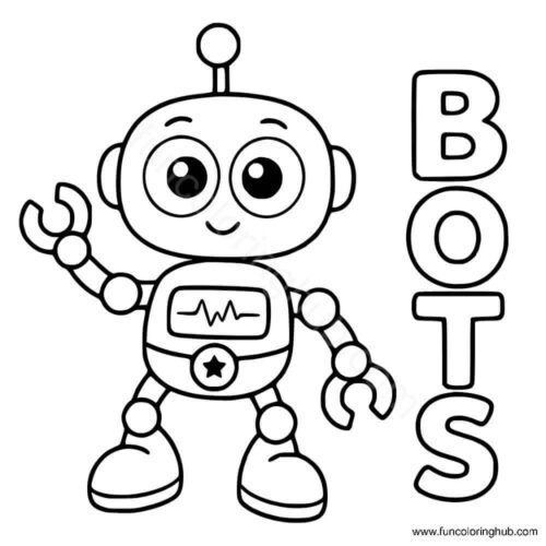 Bots coloring page