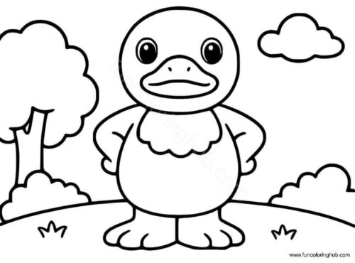 Cartoon Duck coloring page