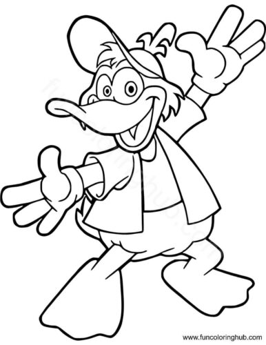 Cartoon duck coloring pages