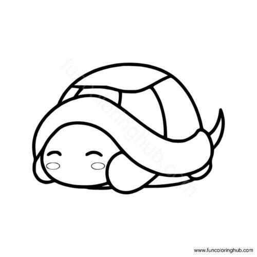 Cute turtle coloring page Cute turtle coloring page