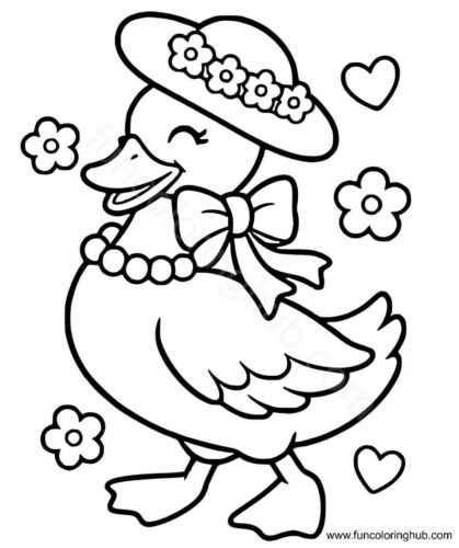 Dressed up duck