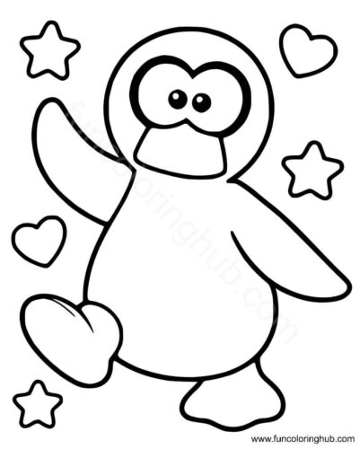 Duck coloring page for kids