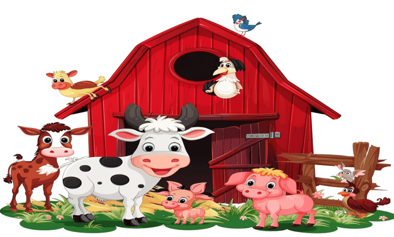 Farm animals coloring pages for kids