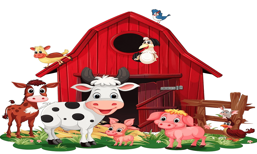 Farm animals coloring pages for kids