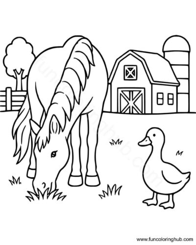 Farm coloring pictures printable