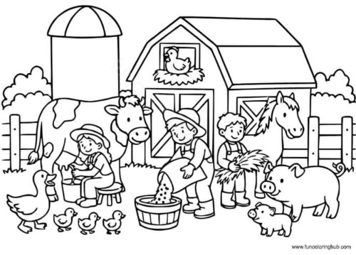 Farm coloring sheets