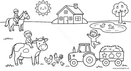Free Printable Farm Animals coloring pages