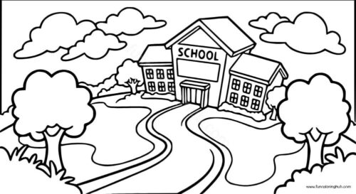 Free printable school coloring pages Free printable school coloring pages