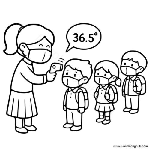 Measuring temperature at school Measuring temperature at school