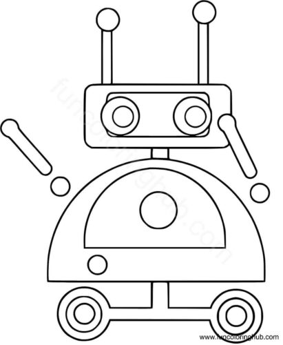 Robot coloring pages