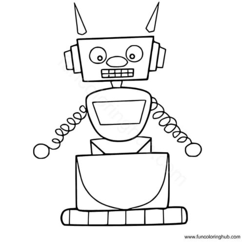 Robot colouring pages to print