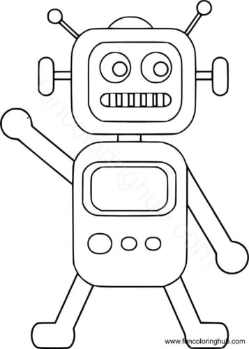 Robot toy coloring page