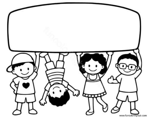 School Kids coloring page School Kids coloring page