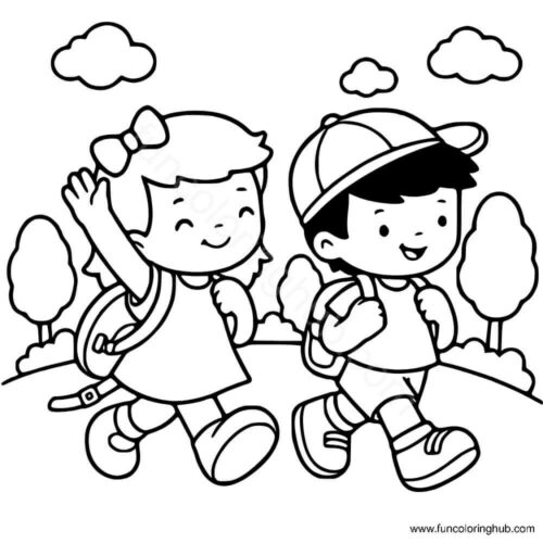 School kids coloring pages School kids coloring pages