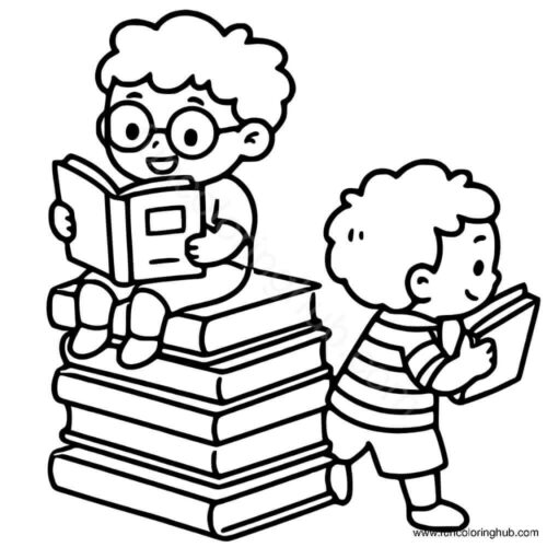 School kids reading School kids reading