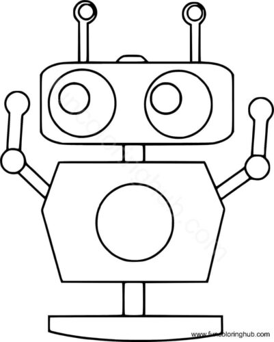 Toy robot coloring page