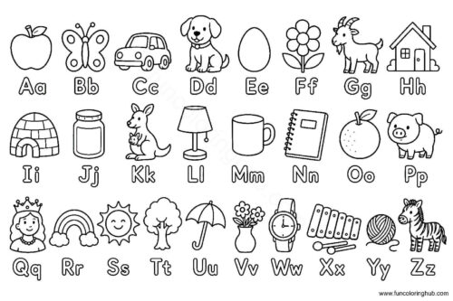 A to Z coloring pages A to Z coloring pages