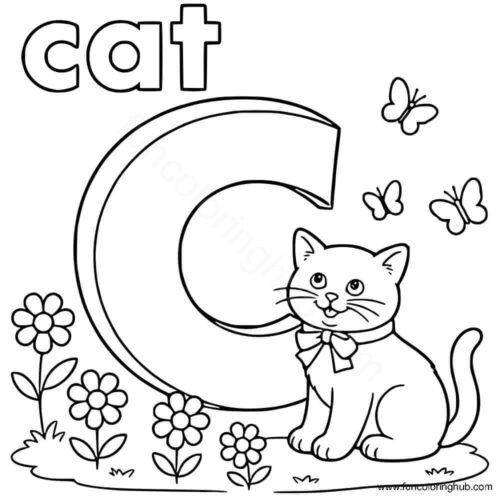 Alphabet C coloring page Alphabet C coloring page