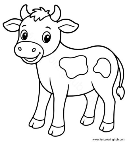 Baby Cow Coloring Sheet