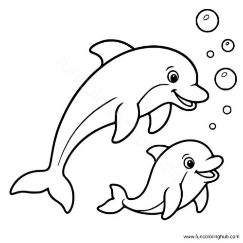 Baby Dolphin With Mommy Dolphin Baby Dolphin With Mommy Dolphin