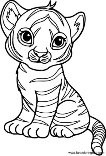 Baby Tiger coloring page Baby Tiger coloring page