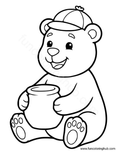 Baby bear coloring page Baby bear coloring page
