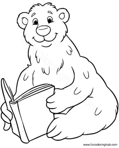 Bear reading a book Bear reading a book