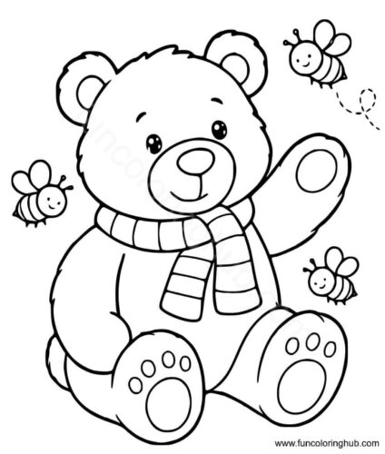 Bear surrounded by bees Bear surrounded by bees
