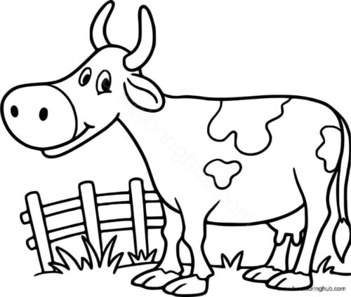 Cartoon Cow Coloring Pages