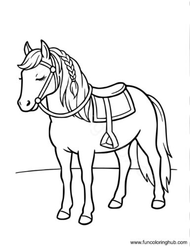 Cartoon Horse Coloring Page Cartoon Horse Coloring Page