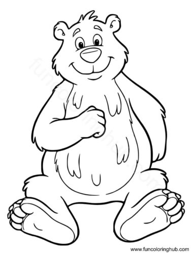Cartoon bear coloring pages Cartoon bear coloring pages