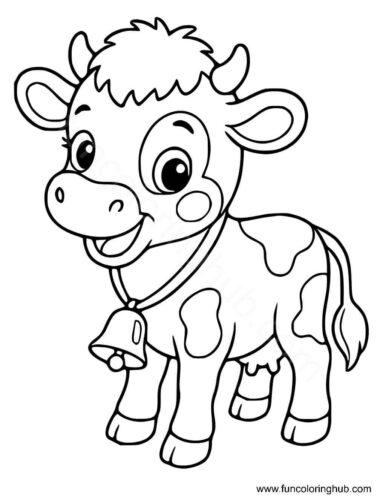Cow Coloring Pages For Preschoolers