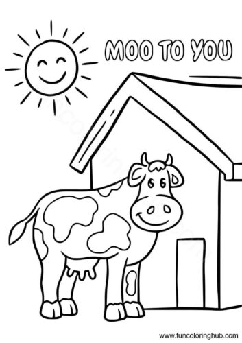 Cow Moo Coloring Page