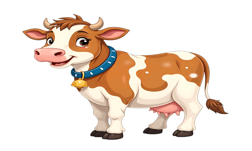 Cow coloring pages for kids