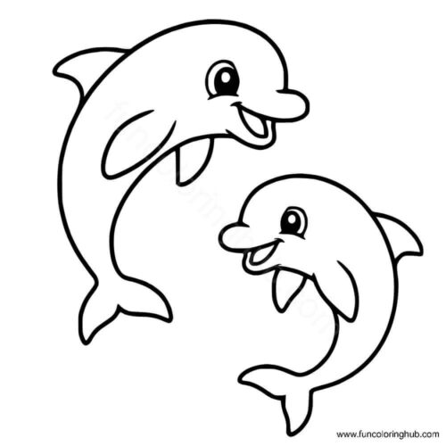 Cute Dolphin Coloring Pages Cute Dolphin Coloring Pages