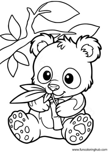 Cute Panda Coloring Pages Cute Panda Coloring Pages