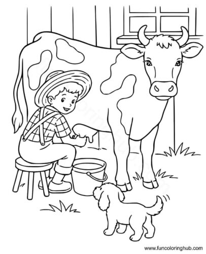 Free Printable Cow Coloring Pages