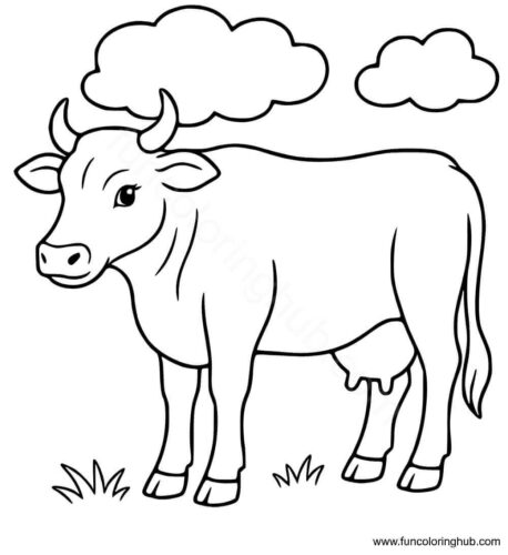 Free Printable Cow Coloring Sheets
