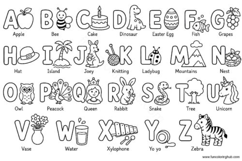 Free printable abc coloring pages Free printable abc coloring pages