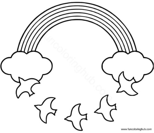 Free printable rainbow coloring pages Free printable rainbow coloring pages