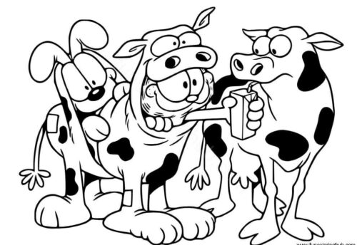 Funny Cow Coloring Picture