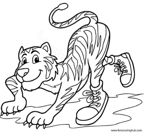 Funny Tiger coloring page Funny Tiger coloring page