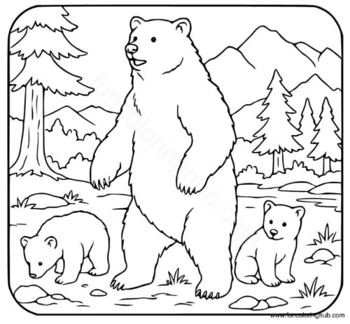 Grizzly Bear coloring pages Grizzly Bear coloring pages
