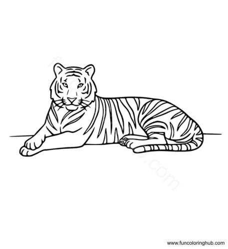 Indo Chinese Tiger coloring page Indo Chinese Tiger coloring page