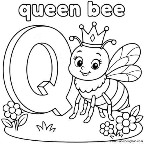 Letter Q coloring picture Letter Q coloring picture